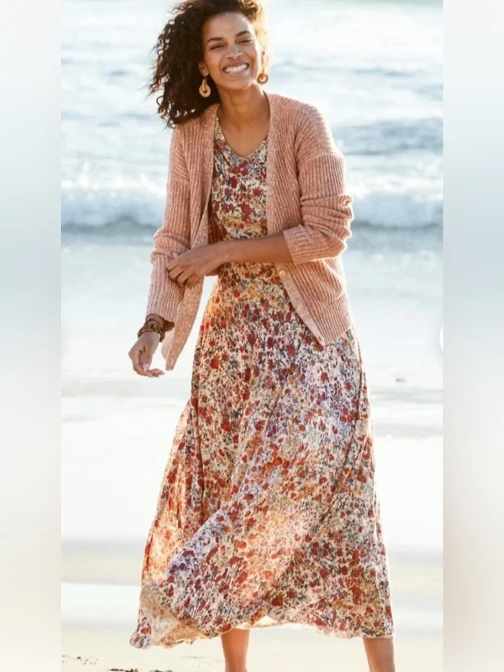 Peruvian Connection Tivoli Maxi Dress XS Multicolor Floral Cottagecore Boho EUC - Picture 2 of 9
